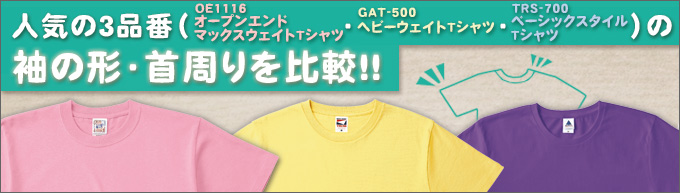 人気商品の3品番を比較
